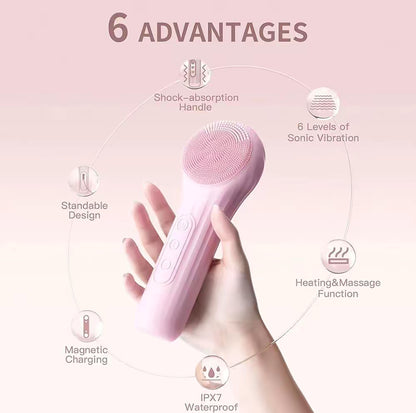 Vivuora™ Luxe Heated Silicone Facial Cleansing Brush